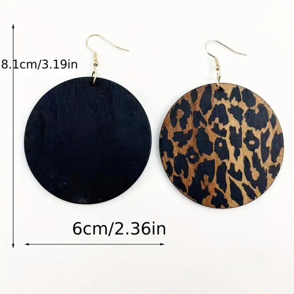 LARGE LEOPARD~PRINT ROUNDS - Picture 2 of 2